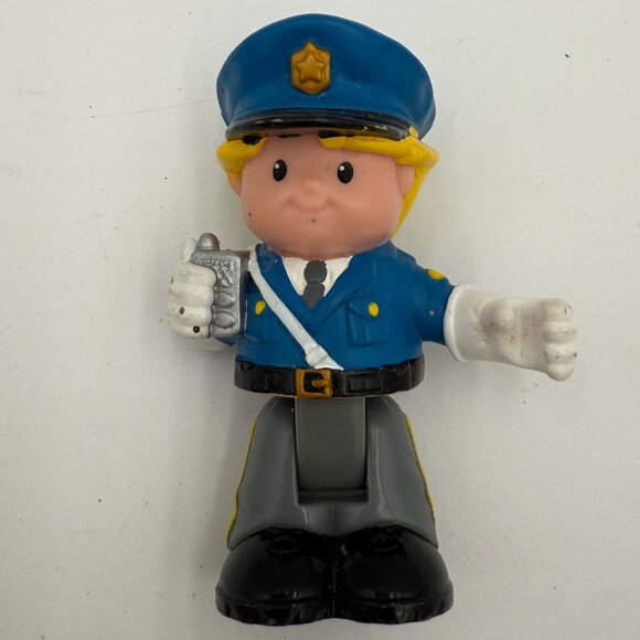 Vintage Fisher-Price 2009 Police Officer Figure “Eddie” Bendable 3.25” Tall - Picture 1 of 5